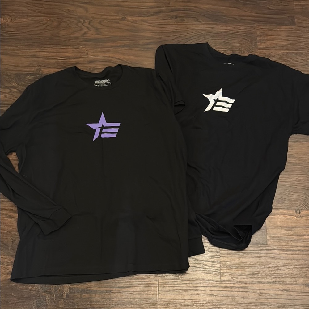 NEW Men's Black and Purple Enrforce Graphic Shirts